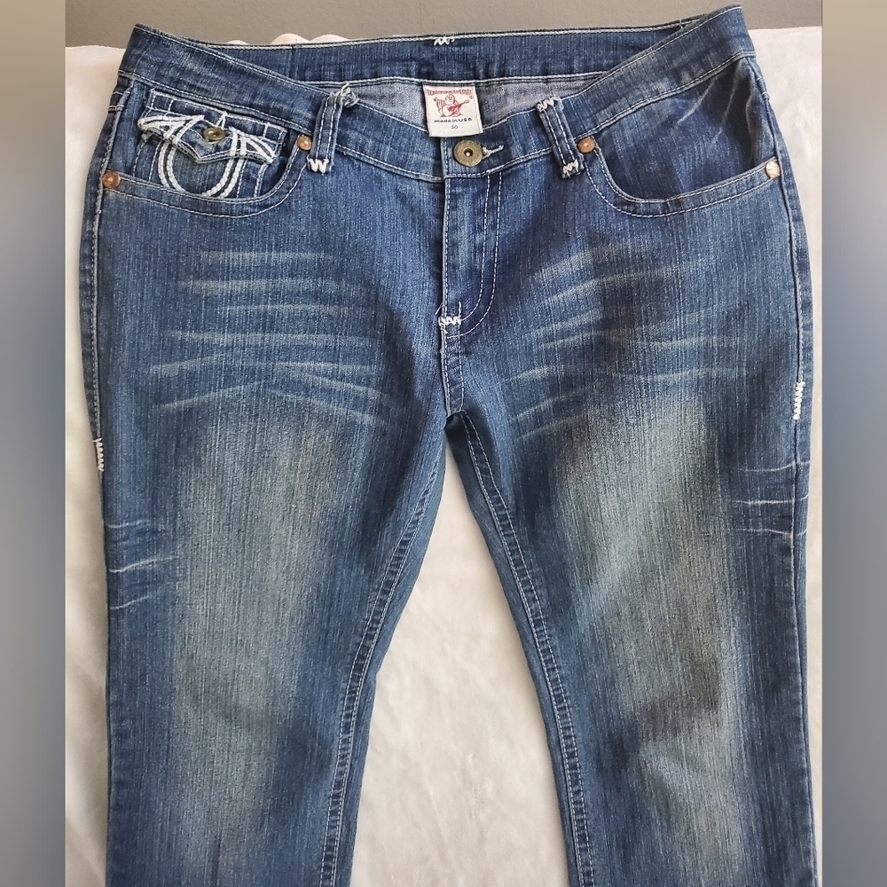 True Religion Joey Jeans women's size 30 white stitching - Picture 3 of 16